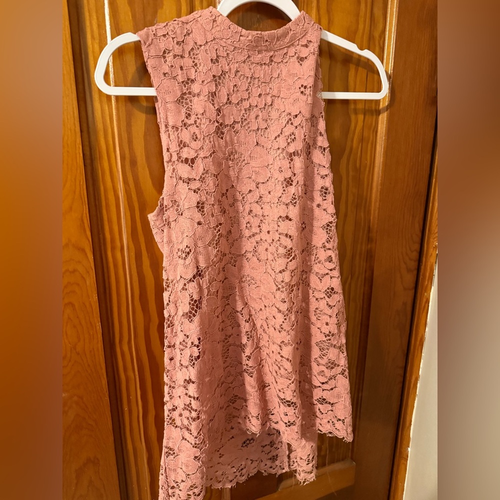 Rose & Olive Blush Lace Top